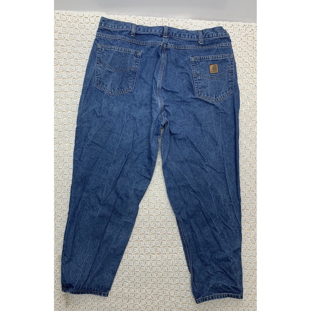 Carhartt B17 DST Jeans Mens Tag 44 Approx 40x30 Blue‎ Denim Work Wear 100%Cotton